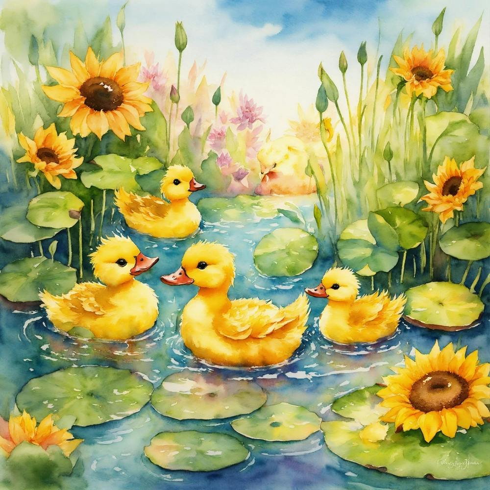 Ducks In The Pond