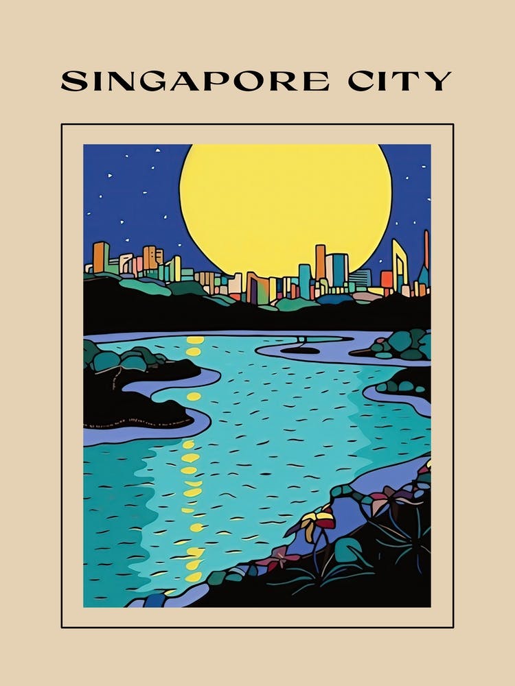 Minimal Design Style Of Singapore City, Singapore 4 Poster