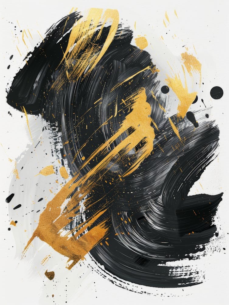 Black And Gold Canvas Print 27