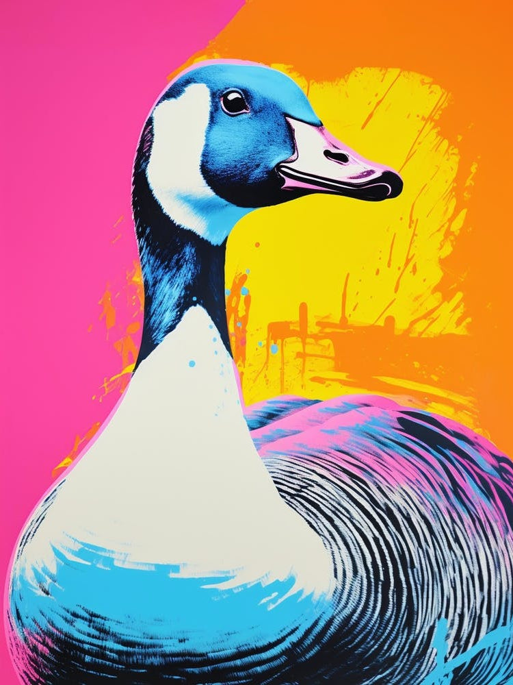 Andy Warhol Style Bird Canada Goose 1