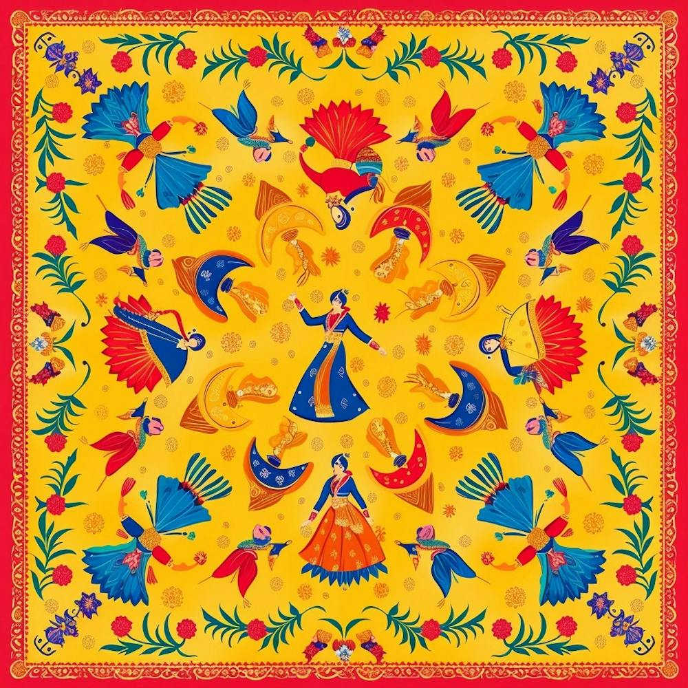 Baisakhi Banner Texture With Punjabi Dance Motif 1718