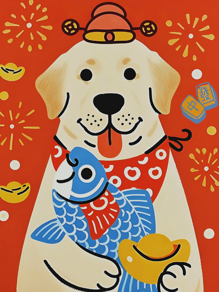 Chinese New Year Labrador: Spreading Happiness and Good Fortune