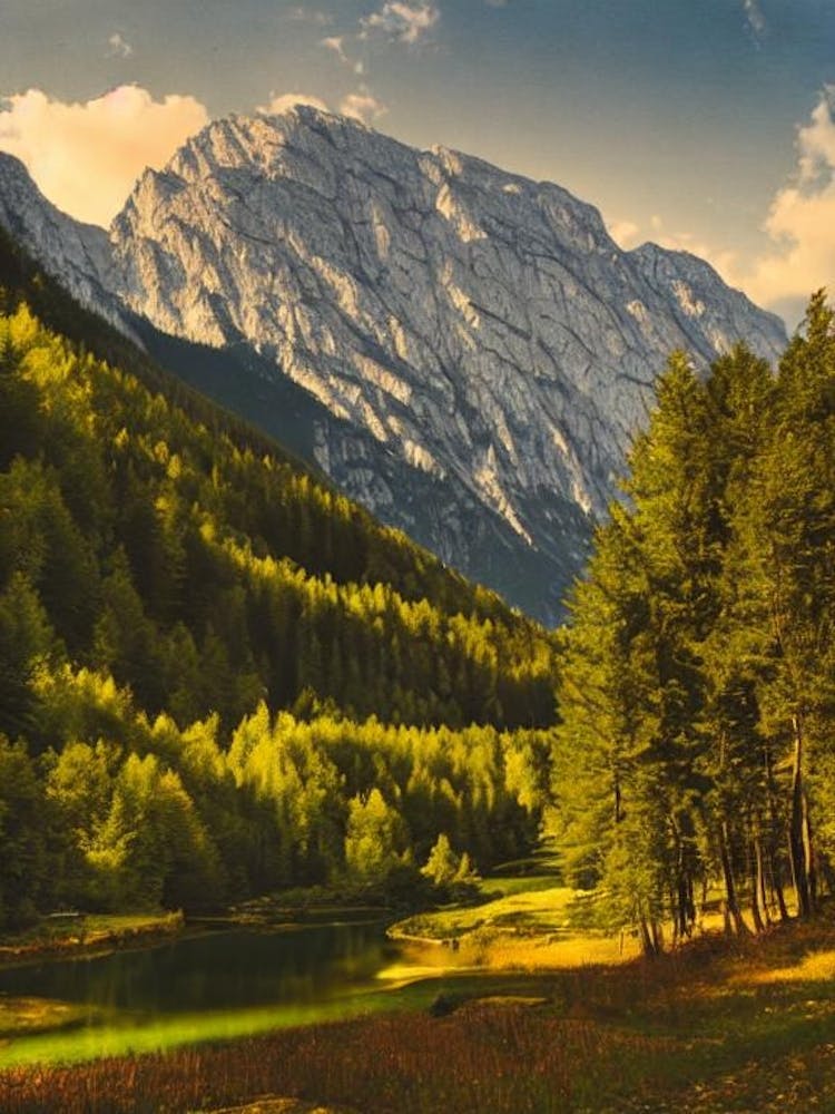 Triglav National Park 2 Slovenia Vintage Poster