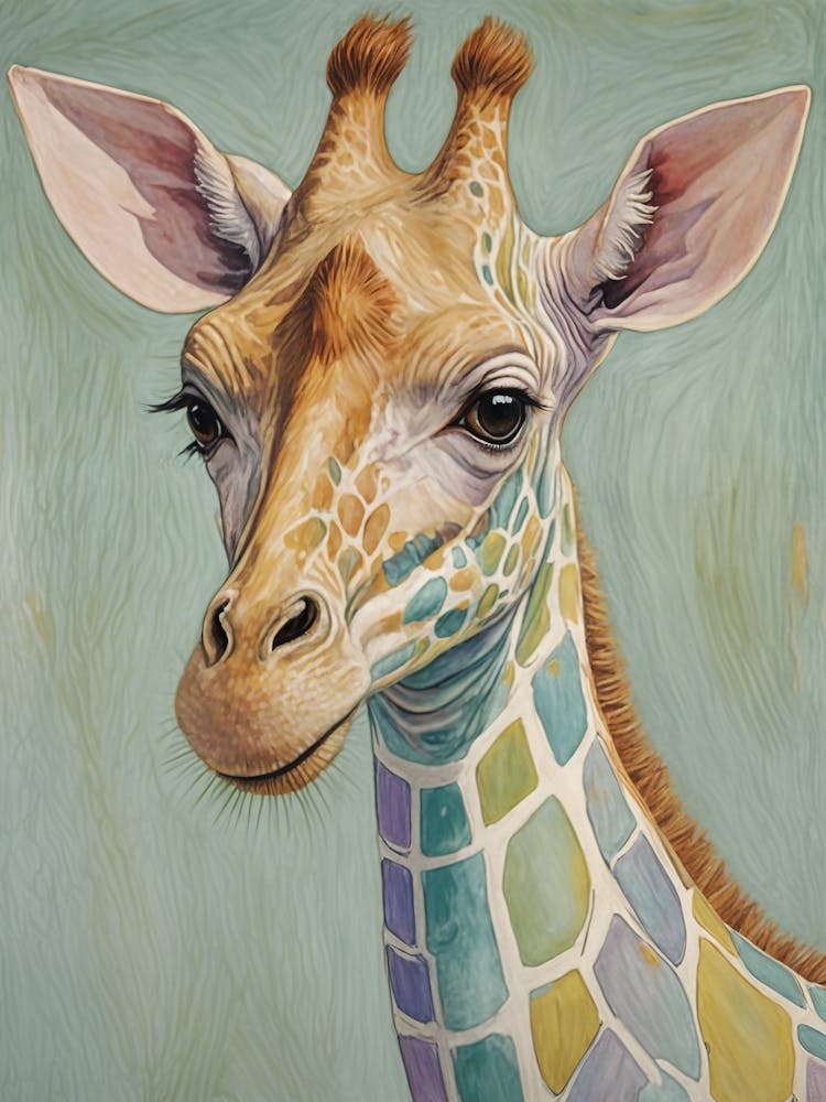 Pastel Rainbow Giraffe no2