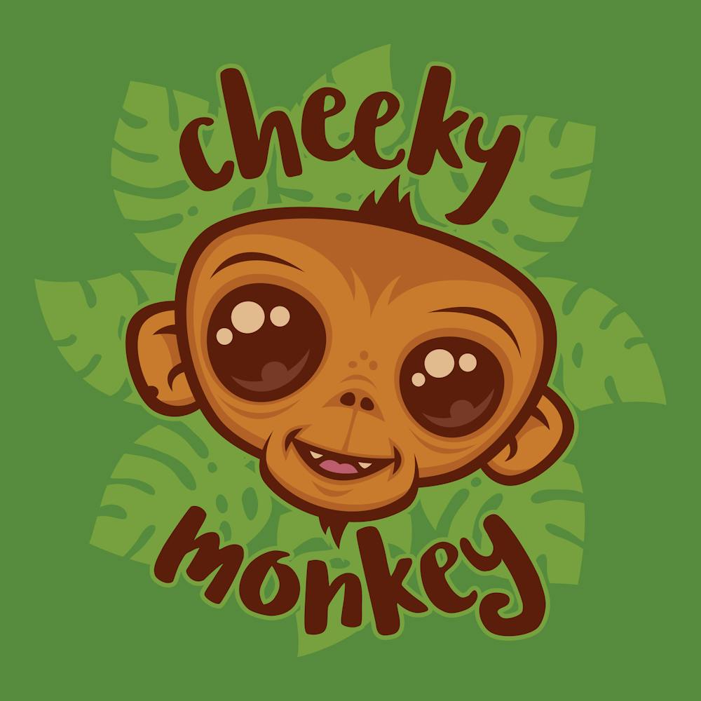 Cheeky Monkey Cute Cartoon Primate Drawing