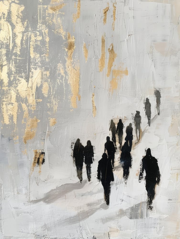 People Walking In The Snow 1