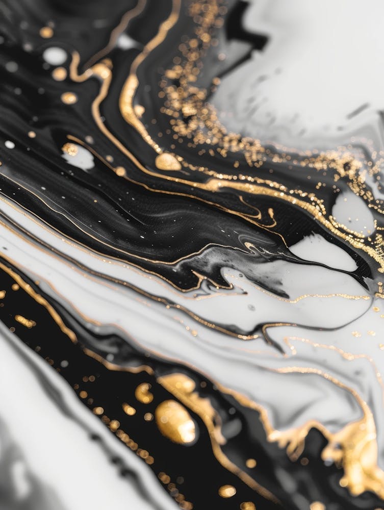 Black And Gold Abstract Painting 26