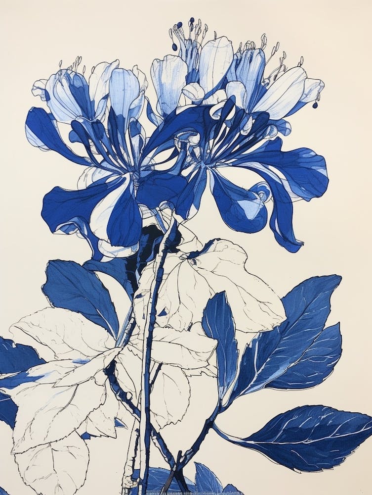 Blue Botanical Honeysuckle