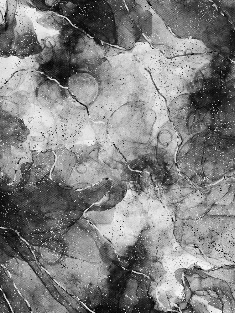 Abstract Black And White Marble