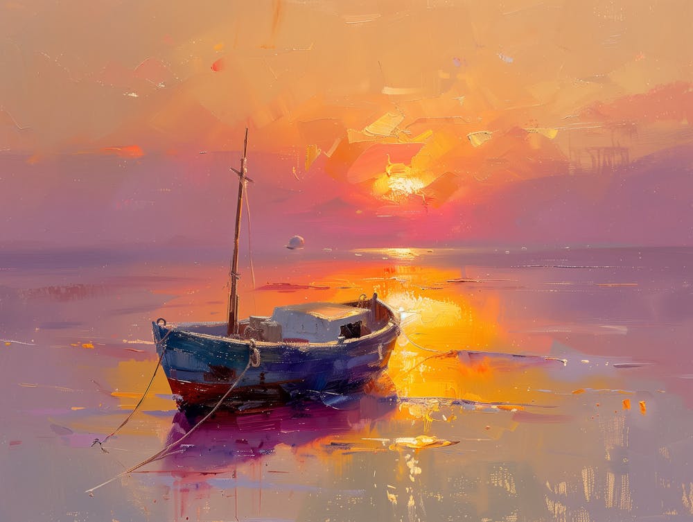 Sunset Boat 1