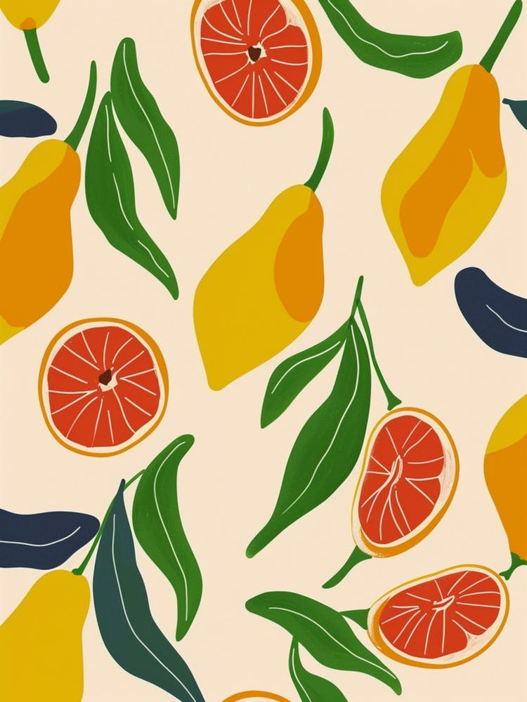 Citrus Fruit Abstract Illustration 3