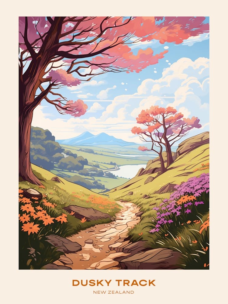 Dusky Track New Zealand 2 Hike Poster