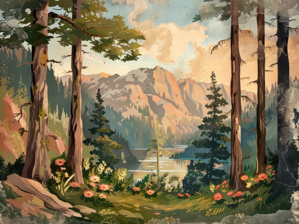 Retro Woods Illustration 9