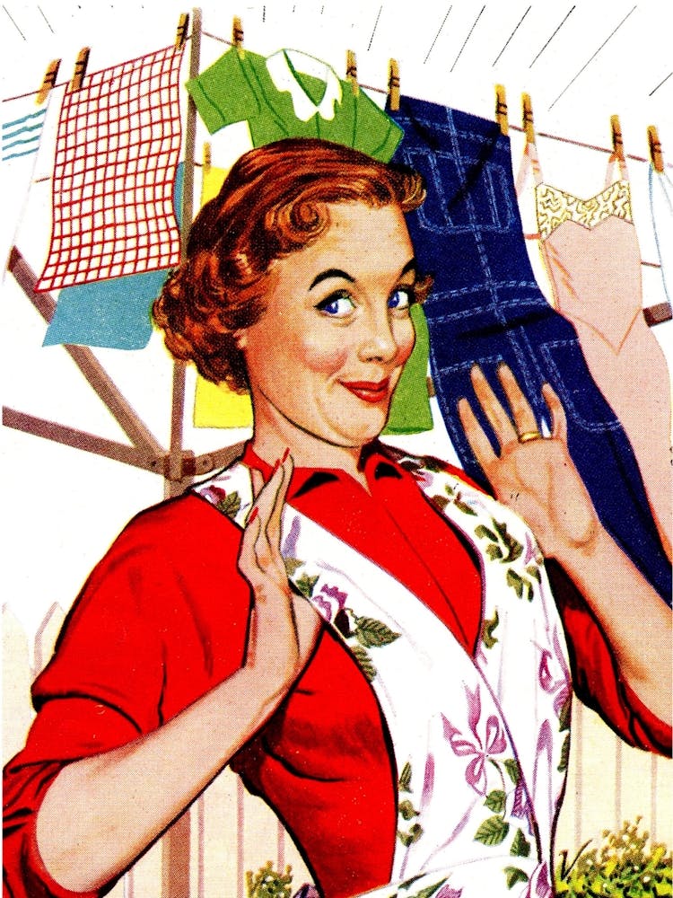 Tous les Vêtements Sont Lavés, Affiche Publicitaire Vintage Amusante