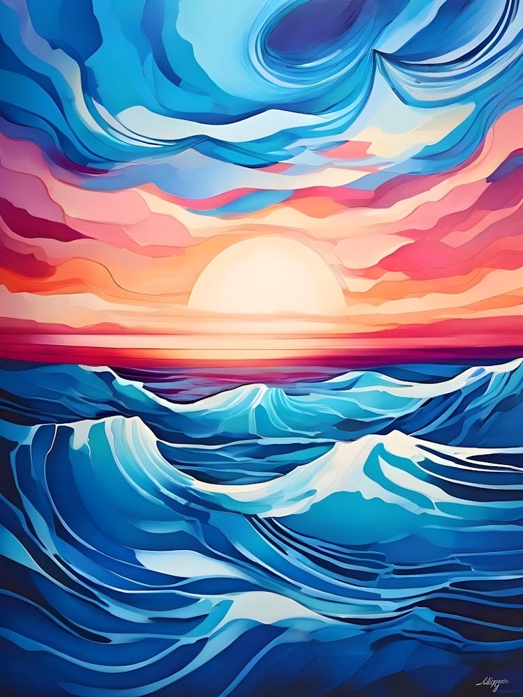 Sunset Over The Ocean 24