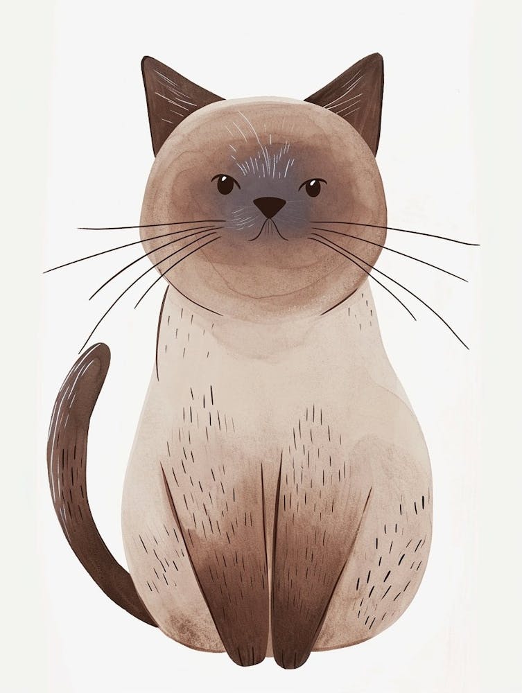 British Shorthair Cat Clipart Illustration 4