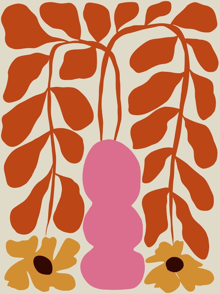 Dropping orange fern