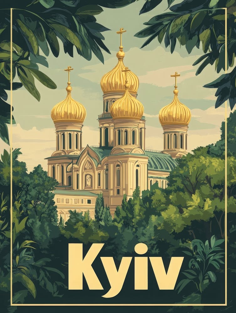 Aihrgdesign A Vintage Travel Poster Of Kyiv 1