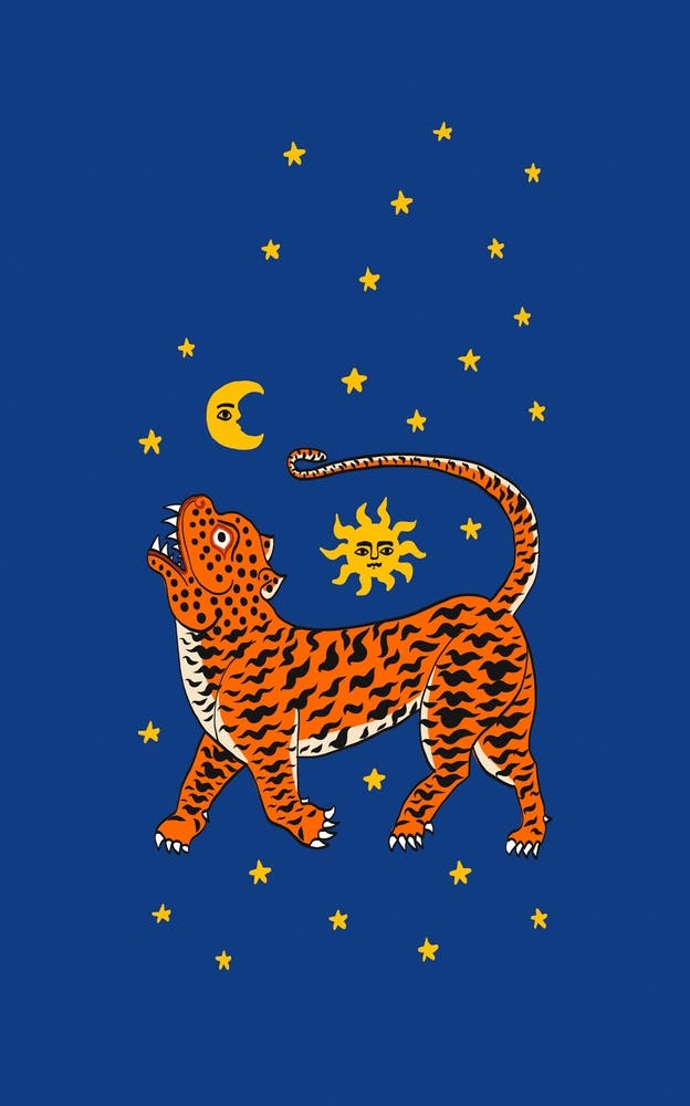 Tiger Temple Stars Blue