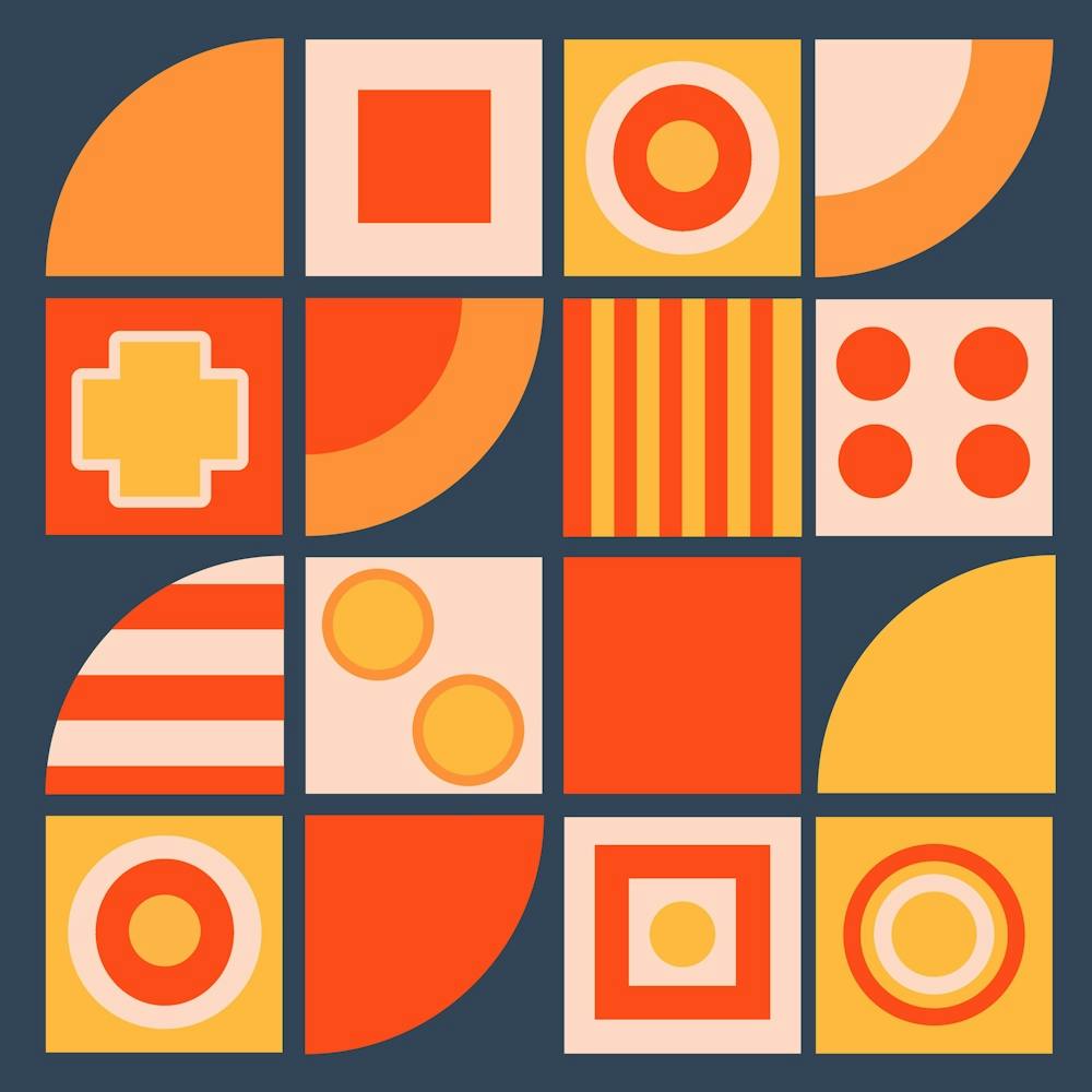 Square Shapes Pattern Design Art Print by Etnousta – Fy!