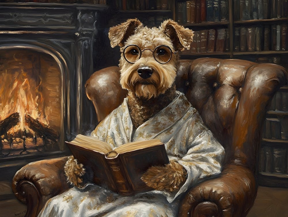 Classy Airedale At The Bar 4