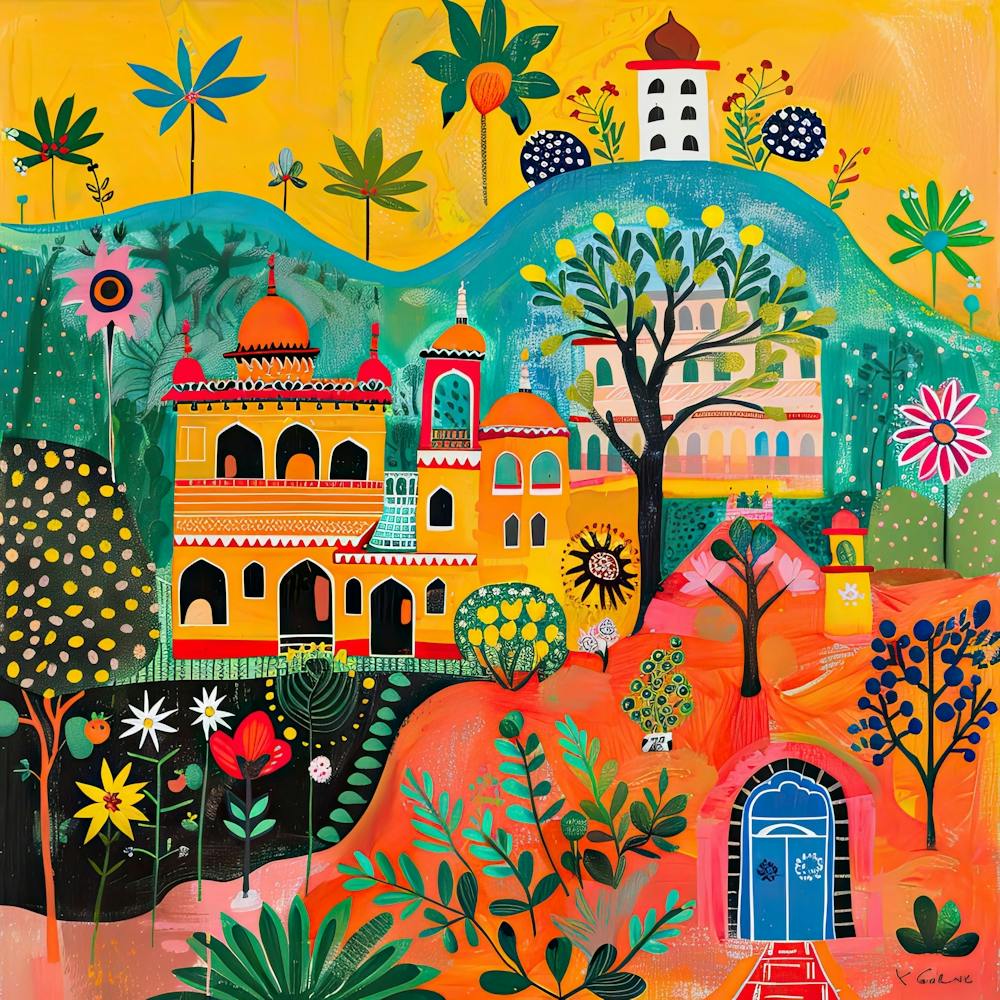 Kids Travel Illustration India 2