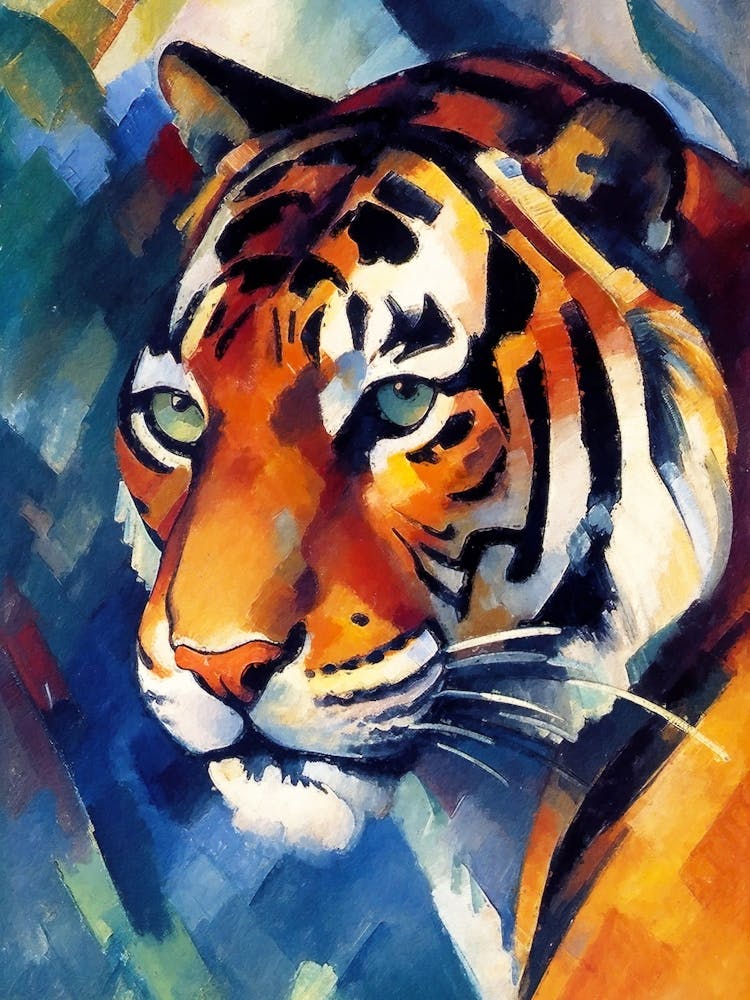 Tiger Portrait Oil Painting