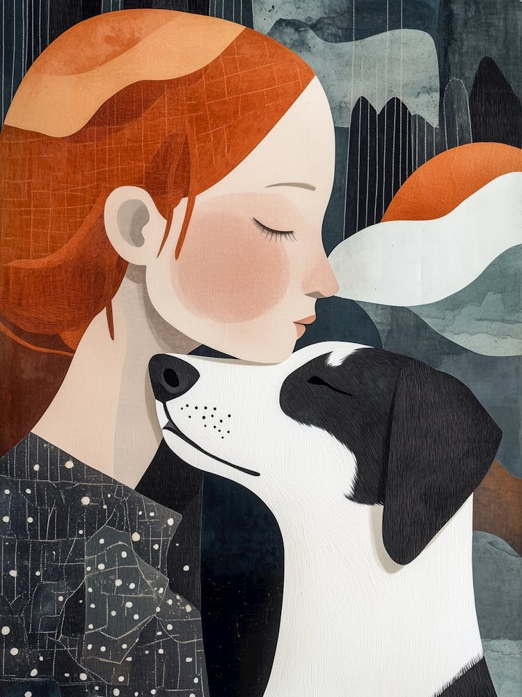 Dog Kissing Girl