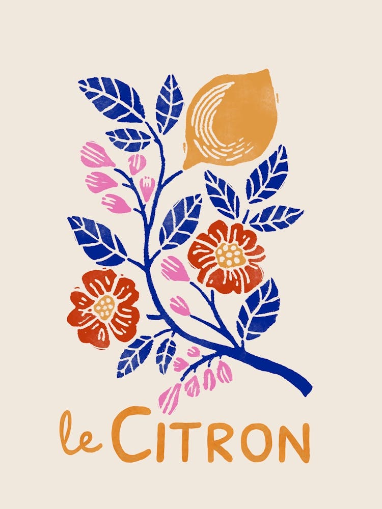 Le Citron – Botanical Lemon in Lino Cut