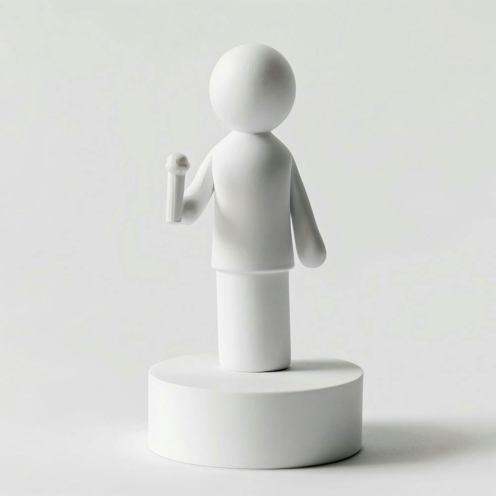 White Figure On A White Pedestal