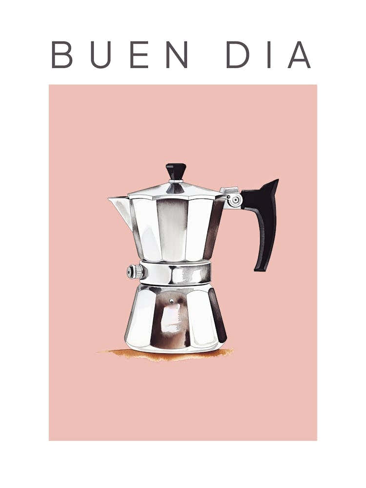 Pink Moka Espresso Italian Coffee Maker Buen Dia