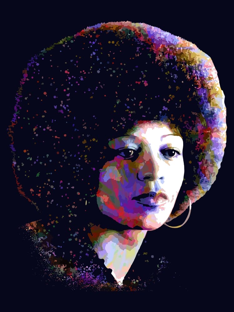Angela Davis Activist Legend Coloful
