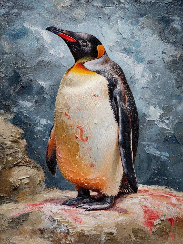 Adlie Penguin Floreana Island Oil Painting 4