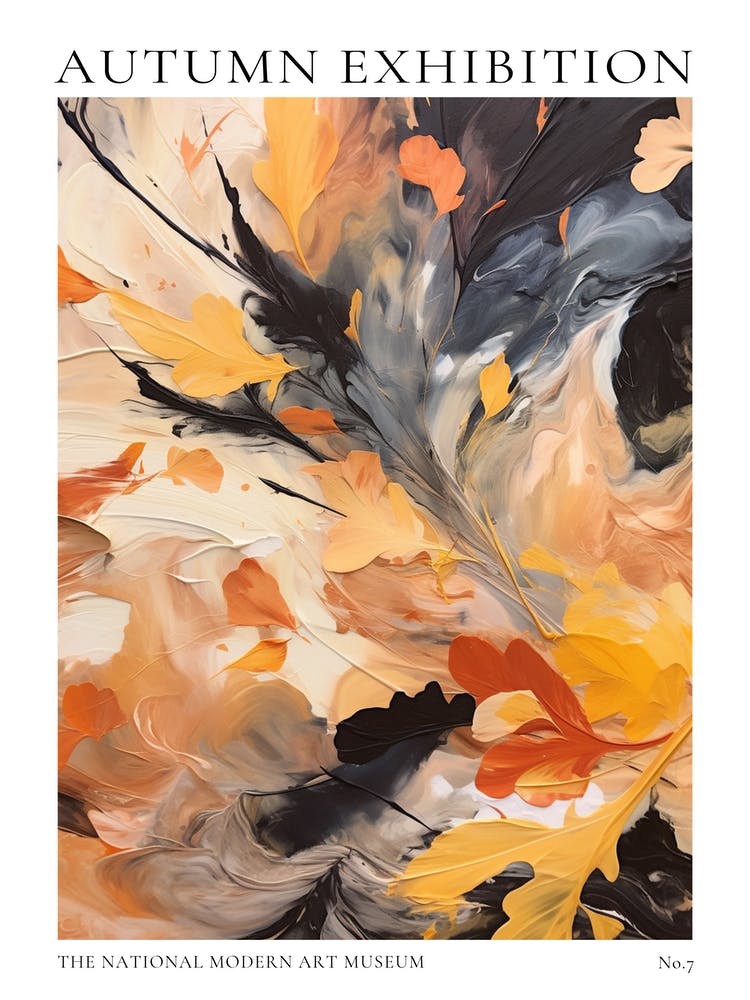 Autumn Exhibition Modern Abstract Poster 7