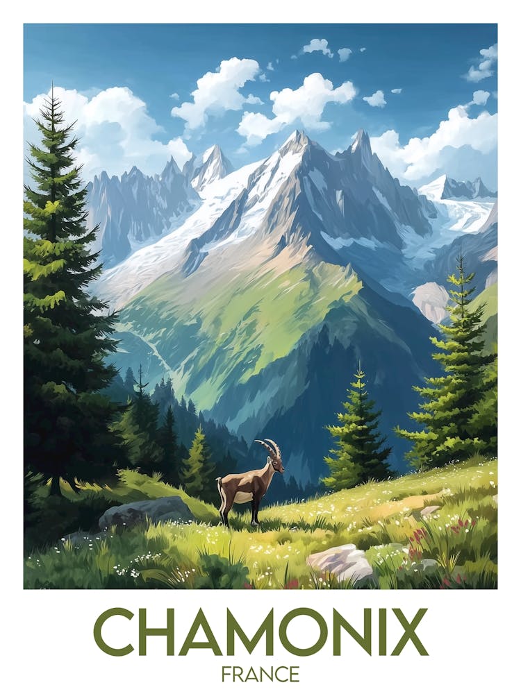 Affiche de voyage Chamonix 1