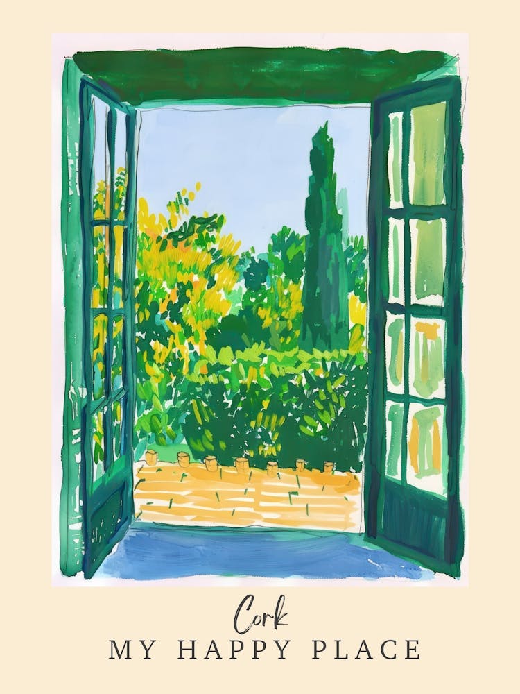 My Happy Place Cork 3 Travel Poster
