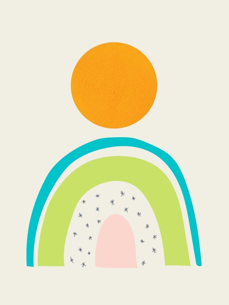Minimal Mountain And Sun