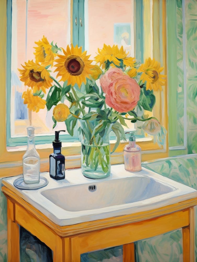 A Vase With Sunflower, Flower Bouquet 2