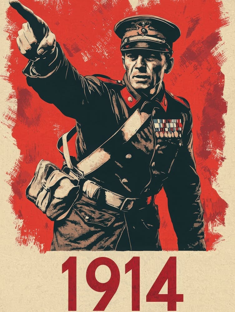 Aihrgdesign Affiche de recrutement vintage de 1914 présentant 6