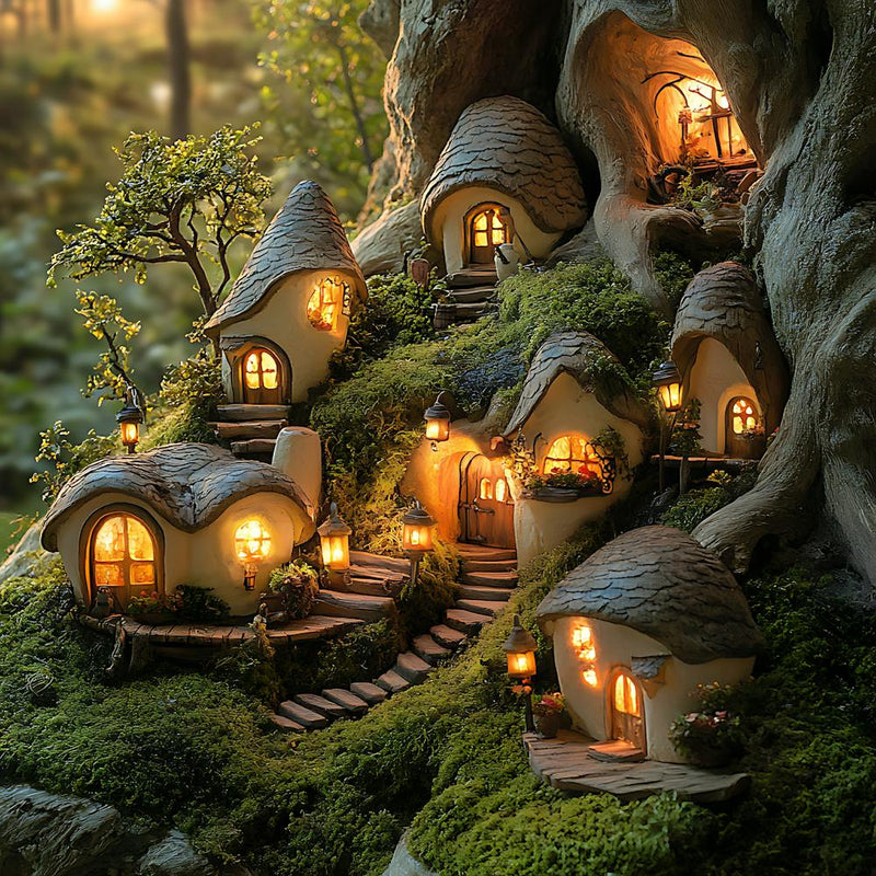 Fantasy Fairy Village Twilight Scene 11