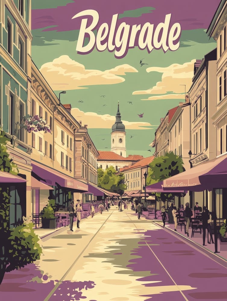 Aihrgdesign A Classic 1960s Travel Poster For Belgrade 5