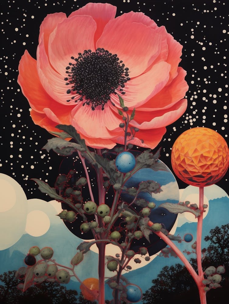 Surreal Florals Rose 2 Flower Painting