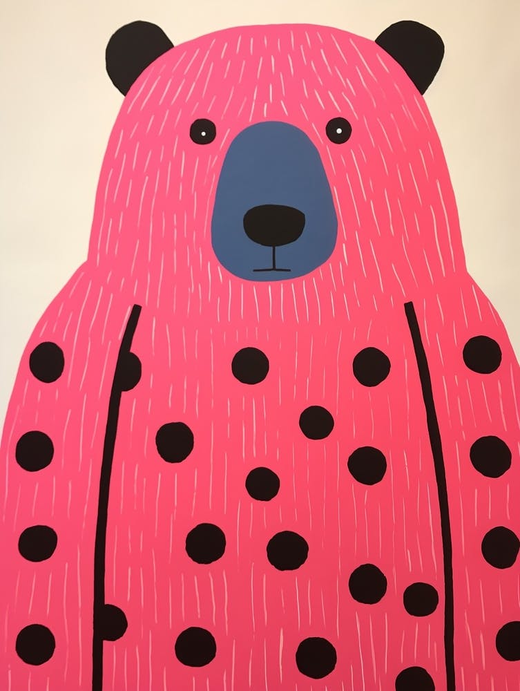 Pink Polka Dot Bear 6