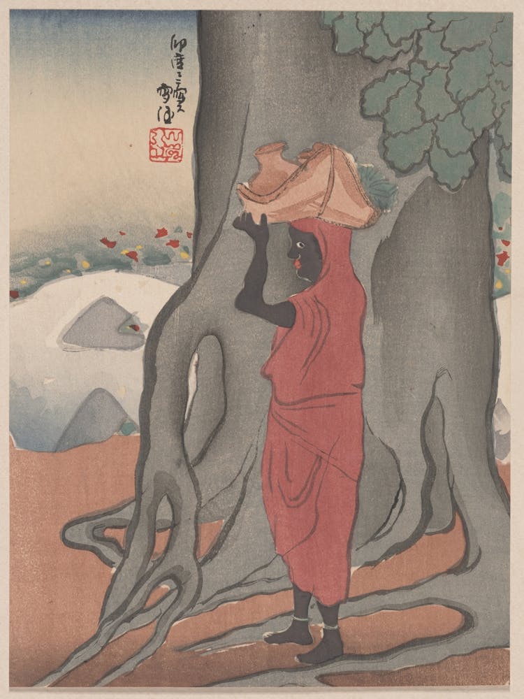 Southern Islander, One Of Four (1920s), Kamisaka Sekka