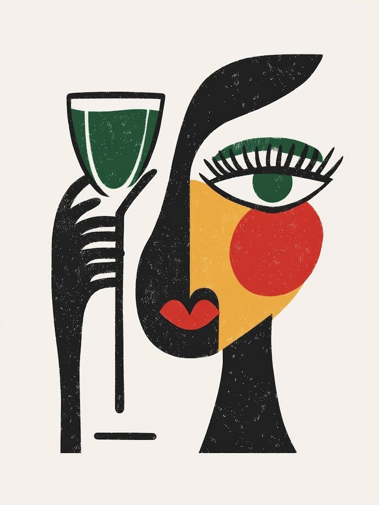 Woman With A Glass Of Wine 1