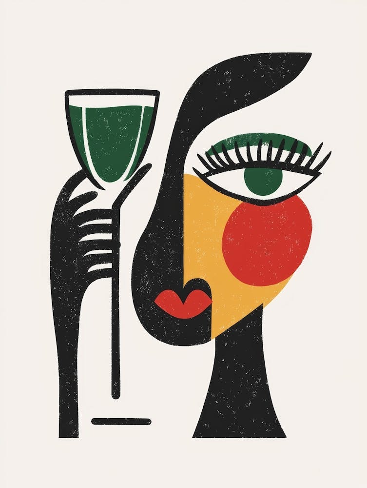 Woman With A Glass Of Wine 1