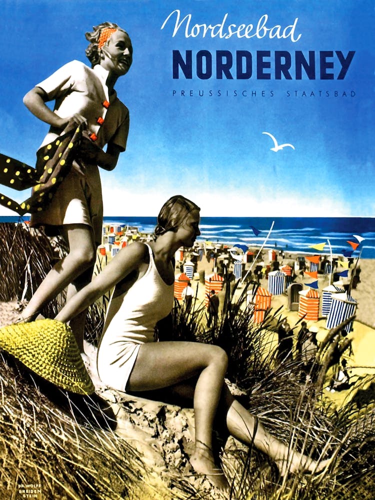 Norderney, Norway Vintage Travel Poster