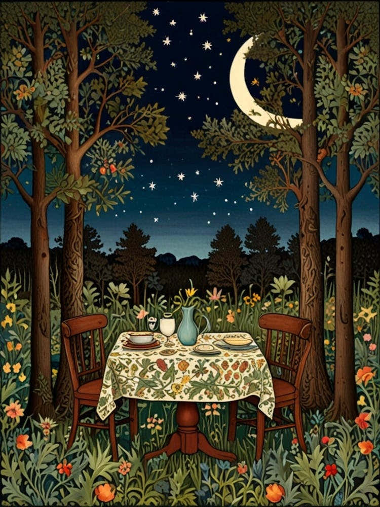 William Morris Table In The Woods 1