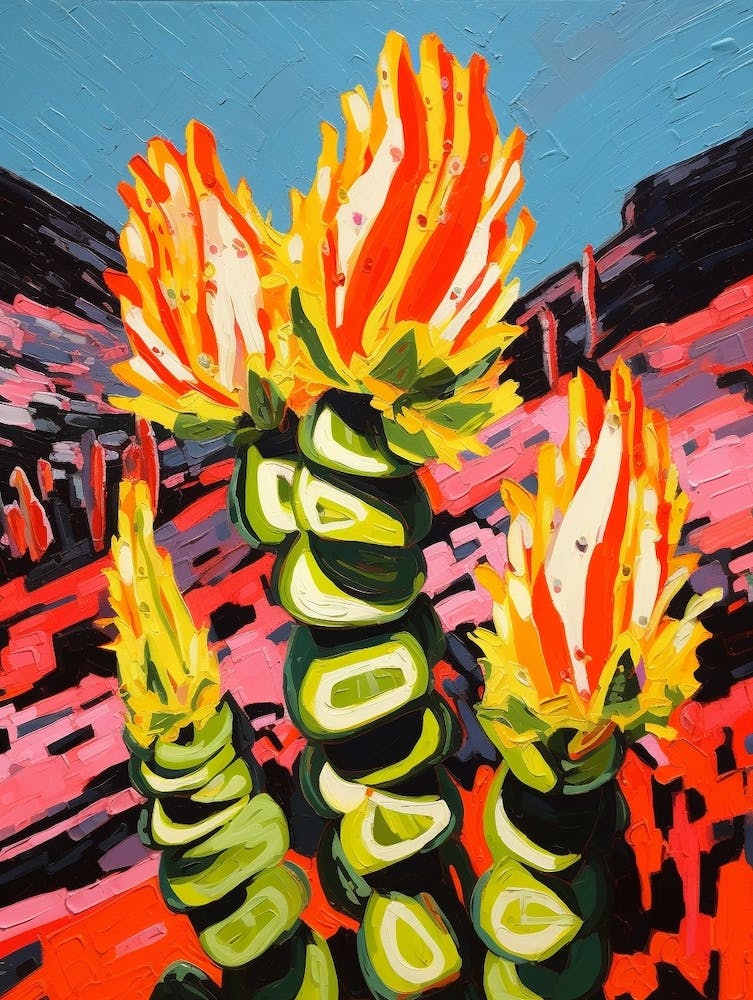 Cactus Painting Zebra Cactus 2