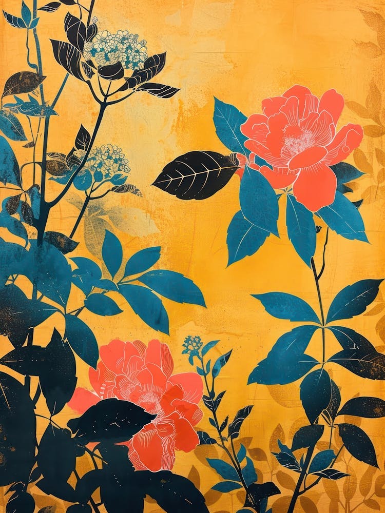 Hokusai  Great Japan Flowers Japanese 2